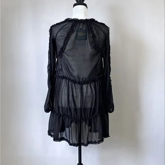 Aurum Chiffon Minidress size 2 - Picture 4 of 11